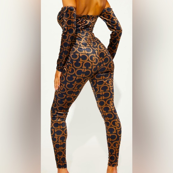 Velvet Jumpsuit Black/Combo - Picture 2 of 2